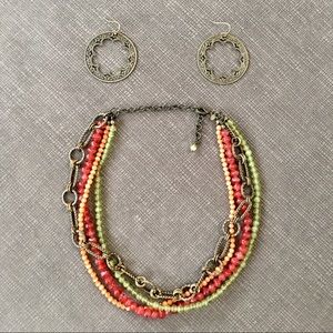 PREMIER DESIGNS “Sherbet” Necklace & Earrings Set